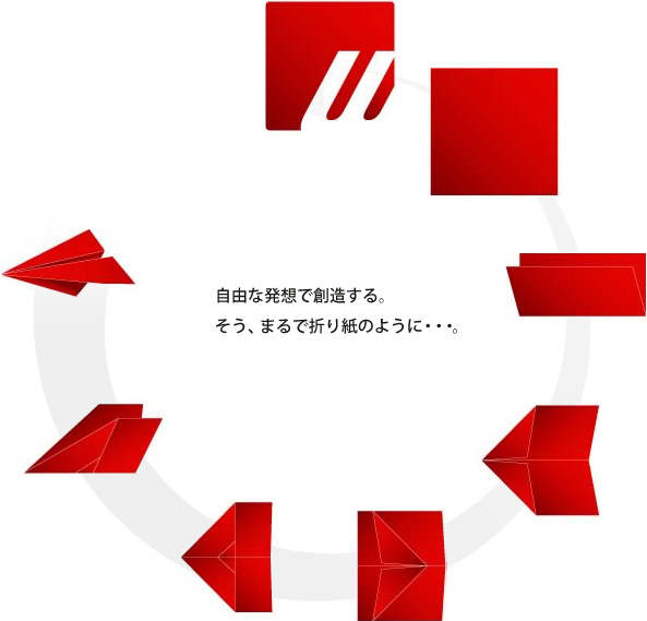 自由な発想で創造する。そう、まるで折り紙のように・・・。